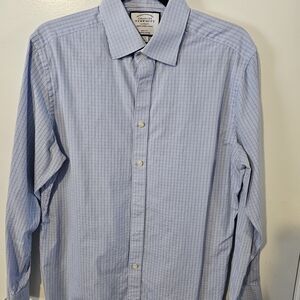 Charles Tyrwhitt Light Blue Striped Dress Shirt 16/34
